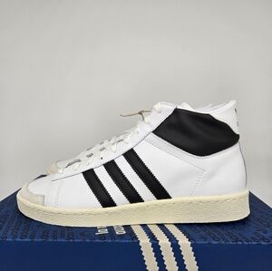 New Adidas Jabbar High 'White Black' Men's Basketball Sneaker Shoes Size 10